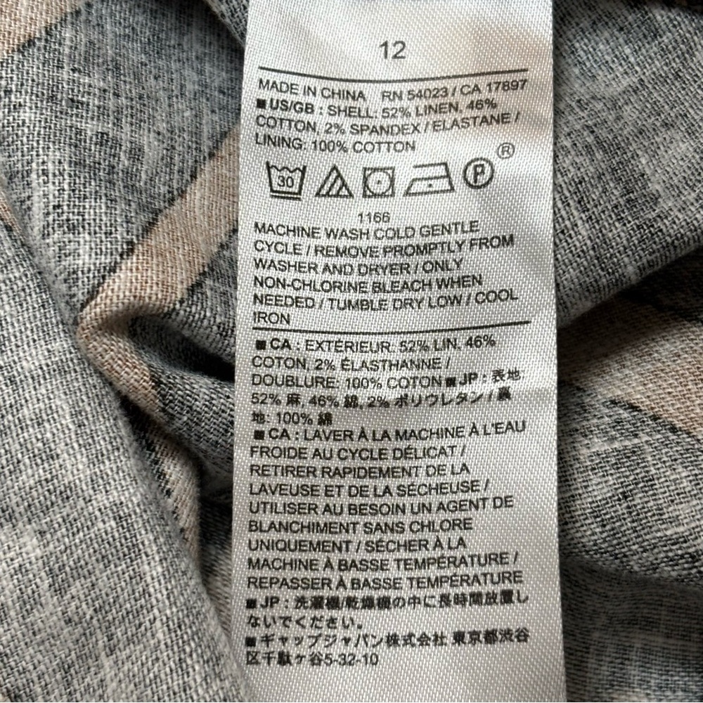 Banana Republic Factory Women’s Linen Blend Midi Dress Size 12 Black - Picture 6 of 9